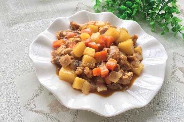 咖喱土豆焖鸡的做法图解8