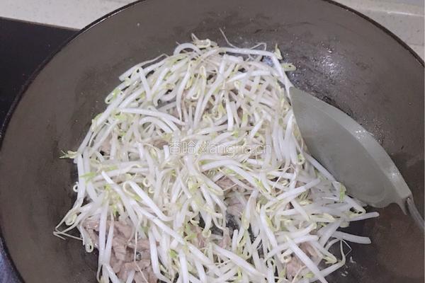 豆芽菜炒牛肉丝的做法图解5