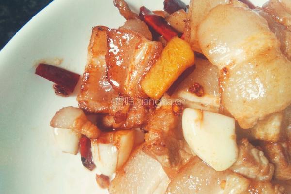 新鲜肉炖干萝卜片的做法图解7