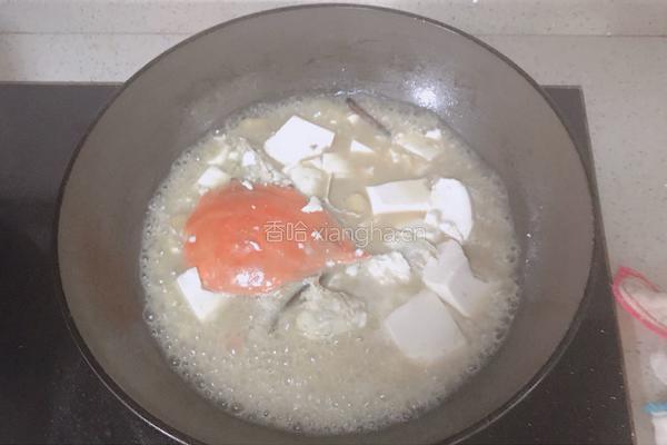 家烧豆腐江蟹的做法图解7