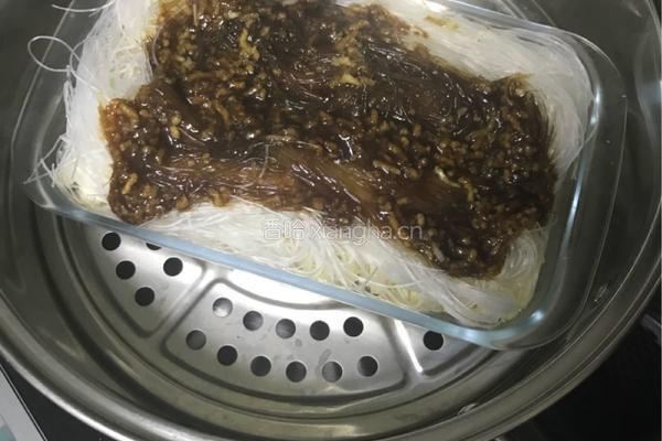 蒜茸酱蒸粉丝金针菇的做法图解5
