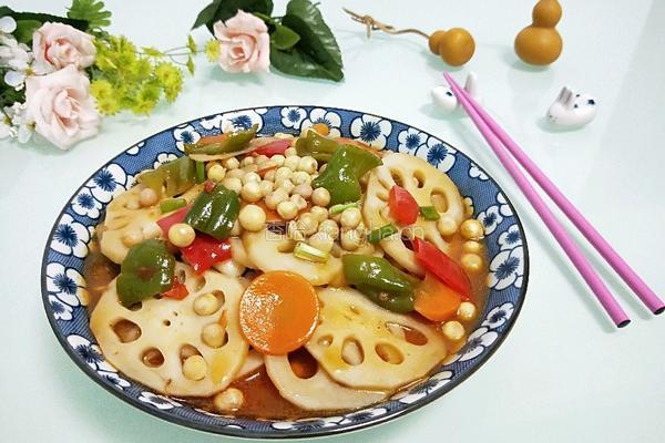 鸡米头炒藕片的做法图解8