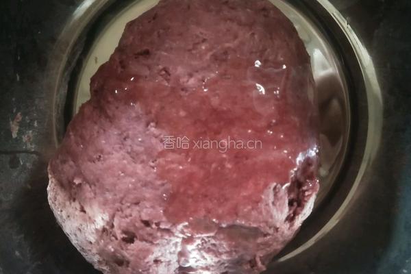 紫米芋头欧包的做法图解3