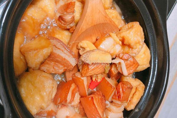 油豆腐红烧肉的做法图解12