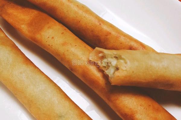 白菜香菇春卷的做法图解3