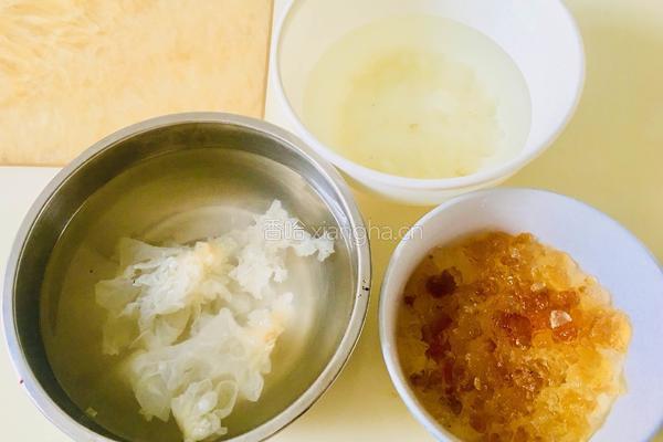皂角米桃胶银耳羹的做法图解4