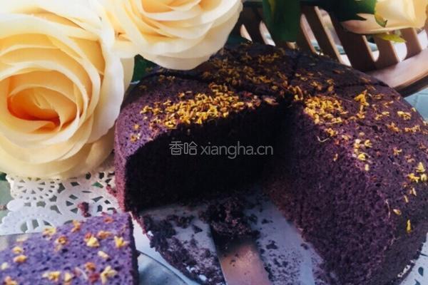 桂花黑米糕