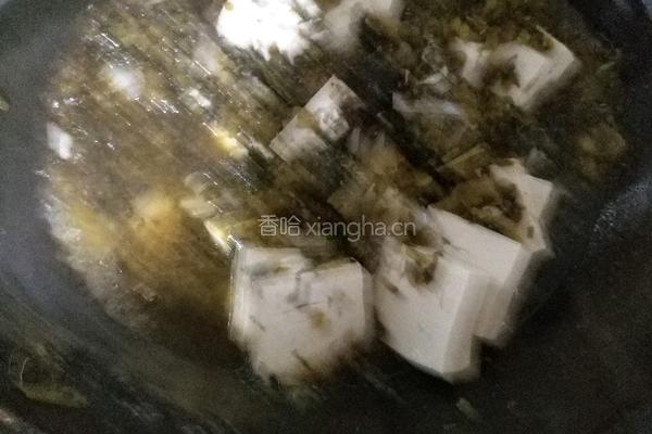 雪菜焖豆腐的做法图解4