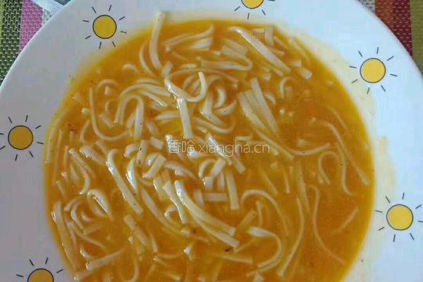 辅食南瓜汤长面的做法图解6