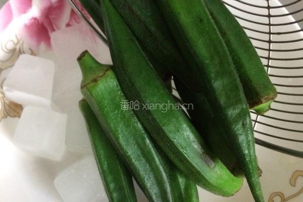 凉拌秋葵的做法图解3