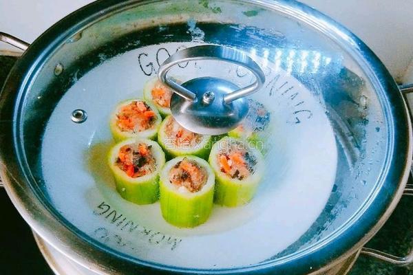宝宝解暑丝瓜酿肉教程的做法图解5