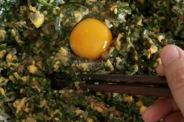 韭菜猪肉粉丝鸡蛋水饺的做法图解7