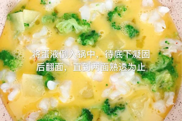 蔬菜鲜虾鸡蛋饼的做法图解8