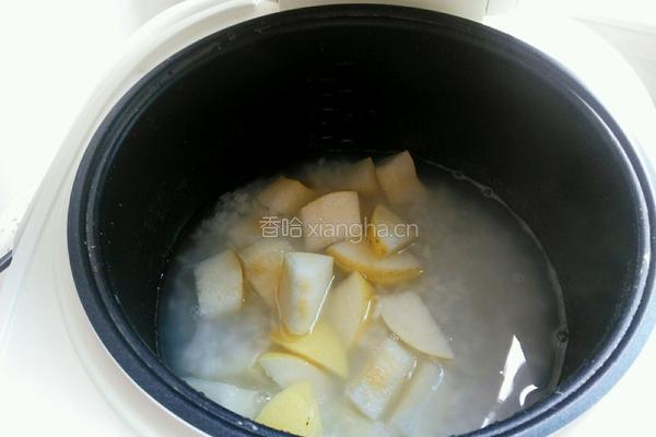 雪梨枸杞粥的做法图解7