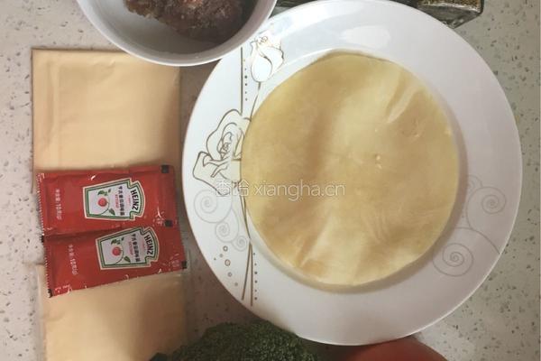 薄饼卷意面酱的做法图解1