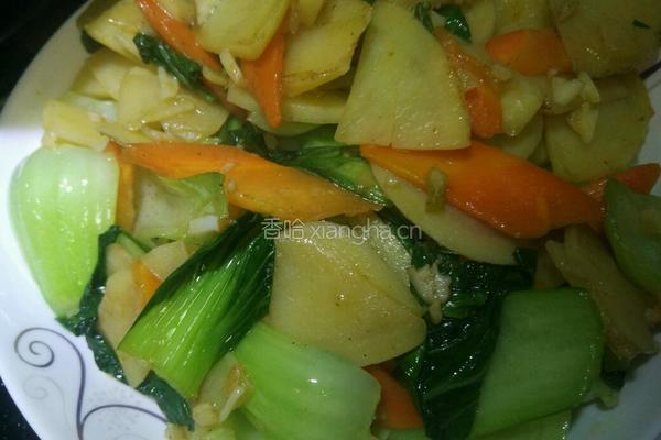 油菜炒土豆片
