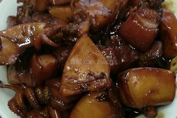 乌肠鱼烧肉的做法图解5