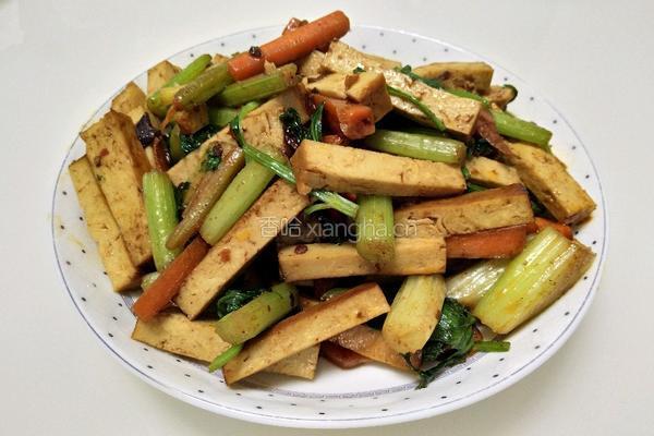 芹菜炒豆干的做法图解9