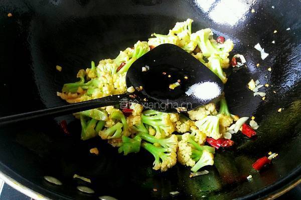 辣炒花菜的做法图解7
