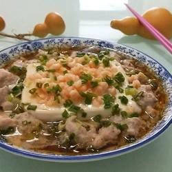 虾仁肉末蒸豆腐的做法[图]