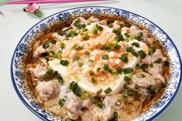 虾仁肉末蒸豆腐的做法图解7