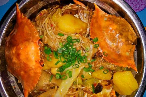肉蟹煲的做法图解4
