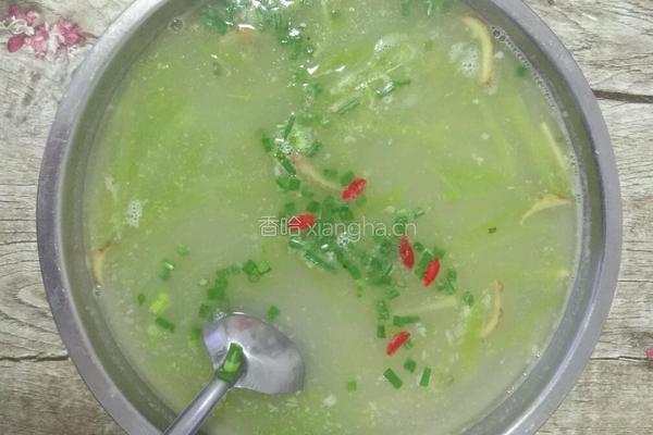 清爽莴笋干贝汤的做法图解8