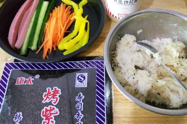 家常紫菜包饭的做法图解8