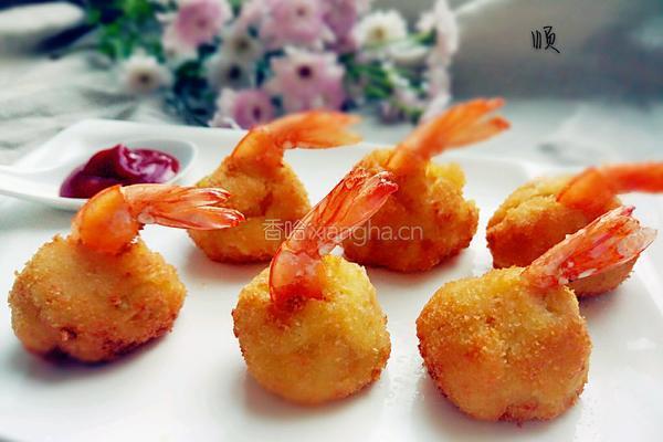 鲜虾土豆球