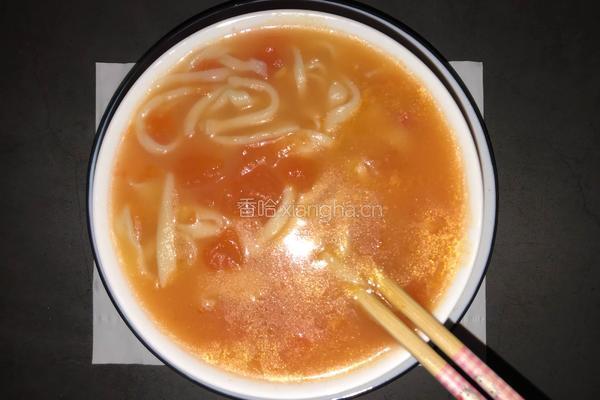 【简餐】番茄手擀面的做法图解8