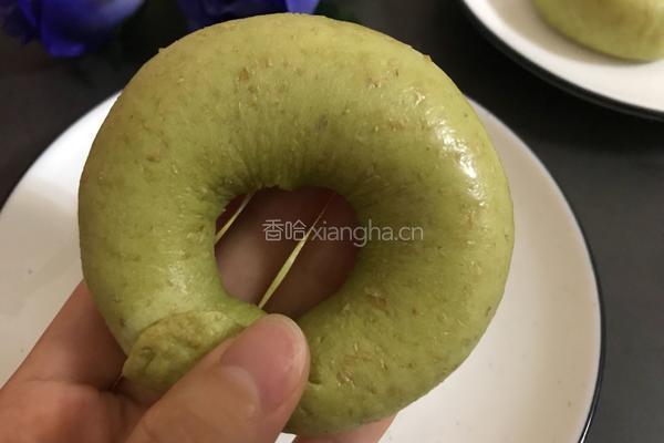 无油酸奶全麦抹茶黑芝麻贝果
