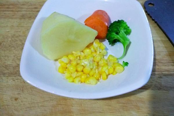 田园土豆泥焗大虾的做法图解1