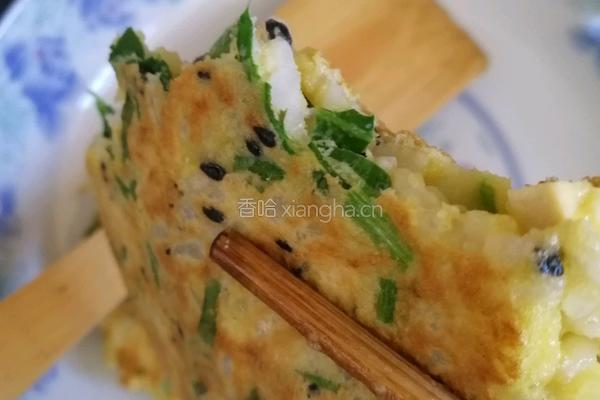 宝宝早餐~米饭鸡蛋饼