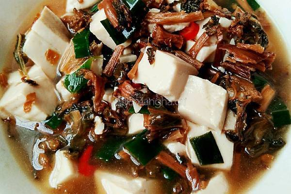 干白菜腌菜煮豆腐的做法图解10