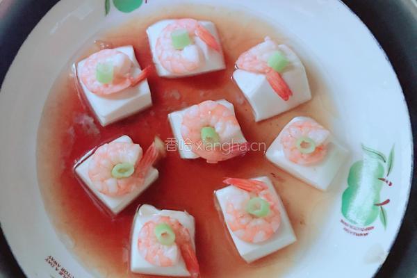 豆腐蒸虾的做法图解5