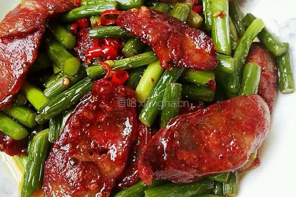 蒜苔炒麻辣香肠的做法图解9