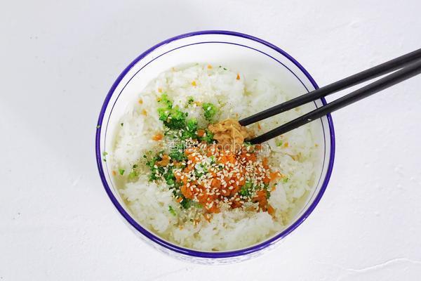 西兰花芝麻饭团的做法图解12