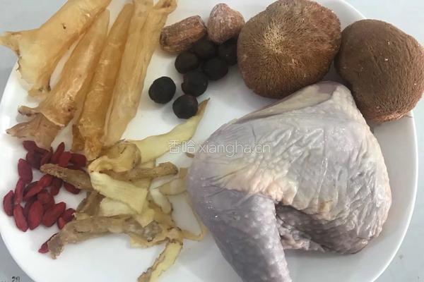 【呷补丨煲汤】猴头菇花胶炖鸡肉汤（3人份）的做法图解1