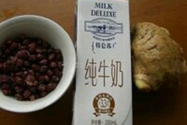 红豆姜撞奶的做法图解1