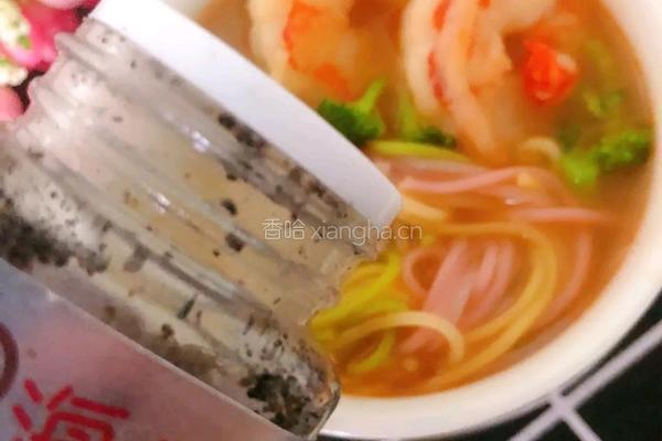 五彩虾仁面的做法图解12