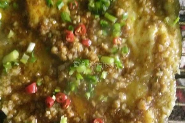 蒜香肉沫烤茄子