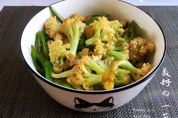 青椒有机花菜的做法图解7