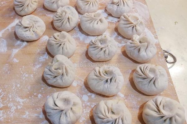 油菜香菇素煎包的做法图解6