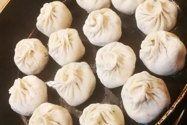 油菜香菇素煎包的做法图解8
