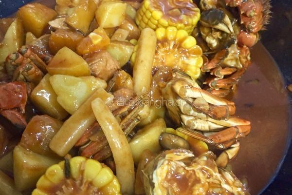 肉蟹煲的做法图解7