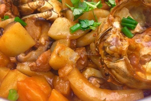 肉蟹煲的做法图解8