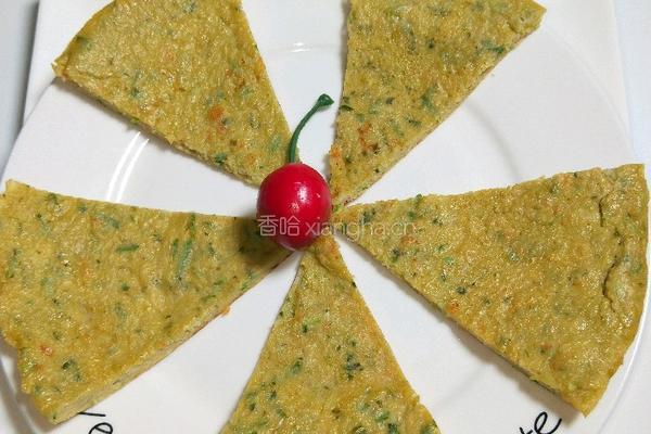 宝宝辅食丝瓜虾仁蛋饼的做法图解7