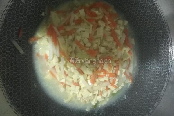 蛋香豆腐焖双丝的做法图解7