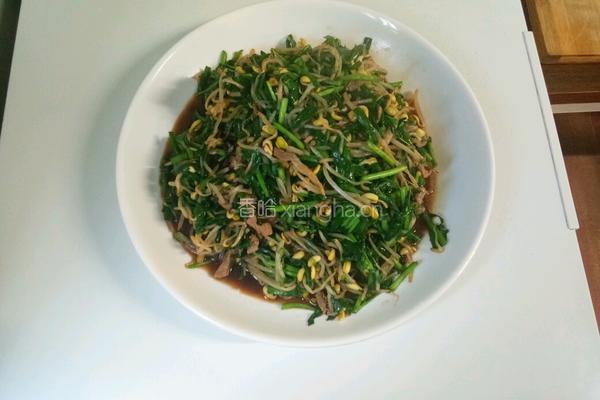 黄豆芽炒韭菜的做法图解4