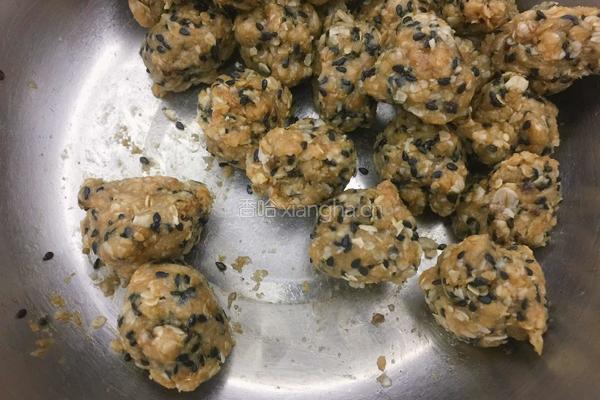 粗粮饼干～芝麻燕麦饼干（植物油版）的做法图解3